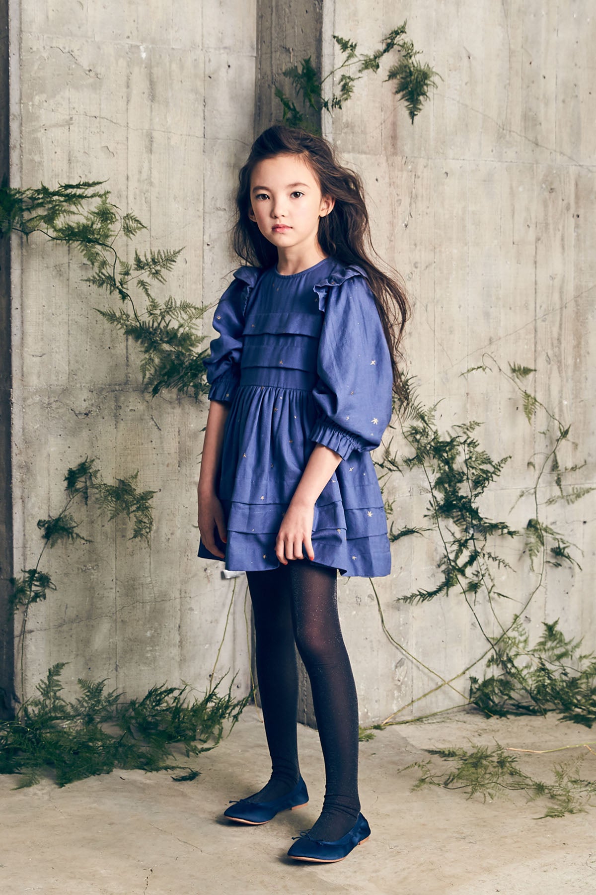 Liesl Dress | Voluminous purple cotton Dress with ruffles 3 Liesl Dress | Voluminous purple cotton Dress with ruffles 3