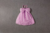 Purple tulle birthday tutu dress with bow