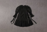Black tulle flower girl dress with ribbons