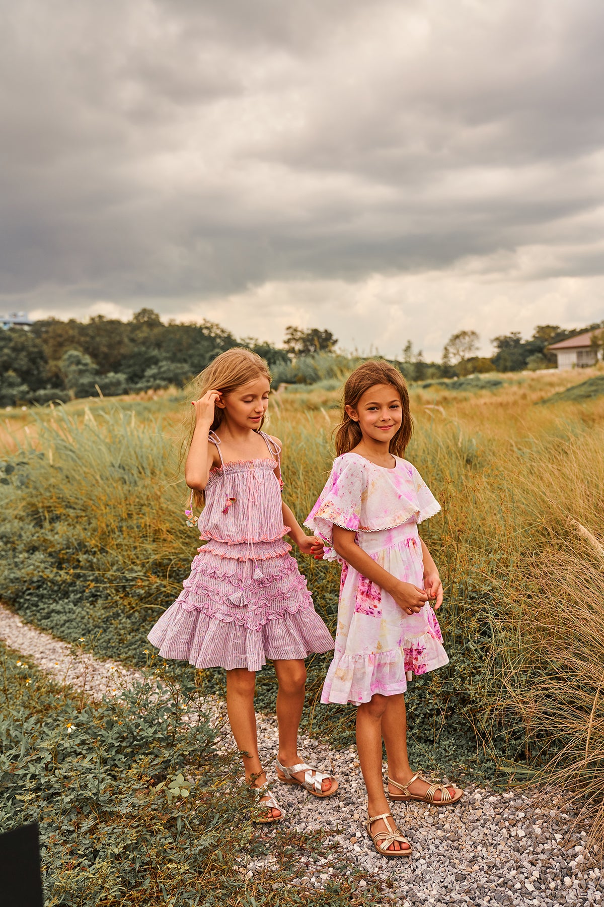 Casey Dress | Pink Cotton Birthday Dress with Tassels 2