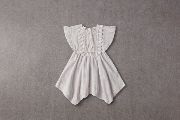 Claire Dress | Rainbow Textured Stripes