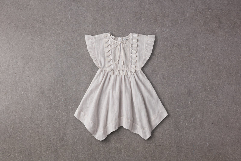 Claire Dress | Rainbow Textured Stripes