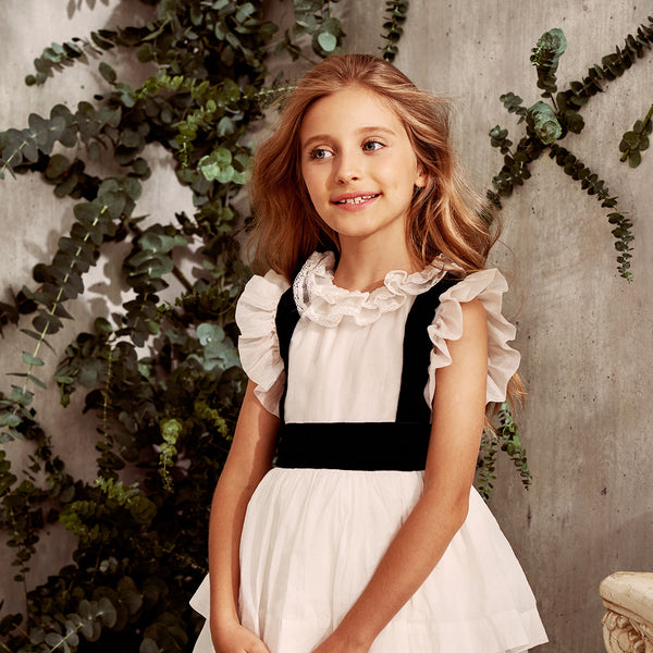 white christmas dresses Cute Christmas Dresses | Santa Double Ruffle Dress main image 0