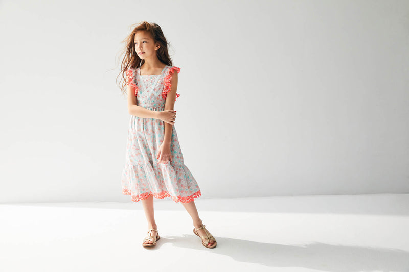 Elina Dress | Blooming Hearts Mint