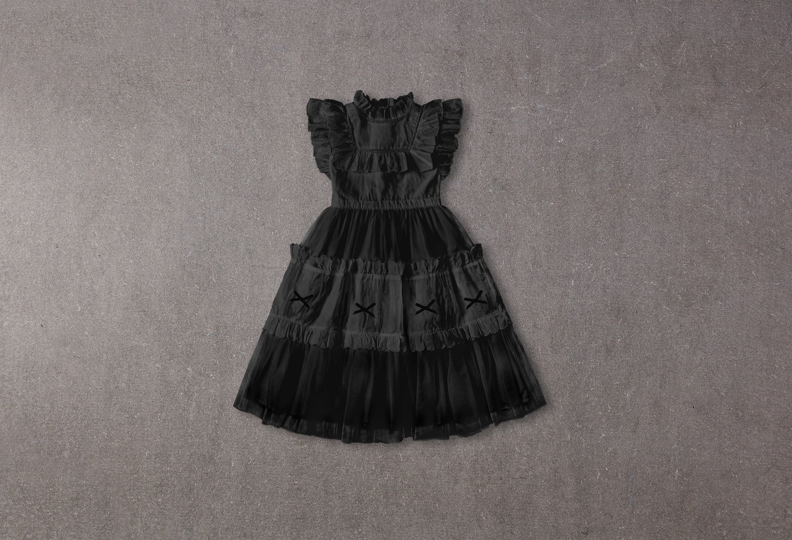 Julianna Dress | Black Victorian Tulle Flower Girl Dress with Embroidery 10