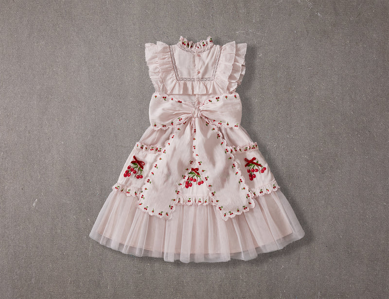 Julianna Dress | Pink Victorian tulle flower girl dress with