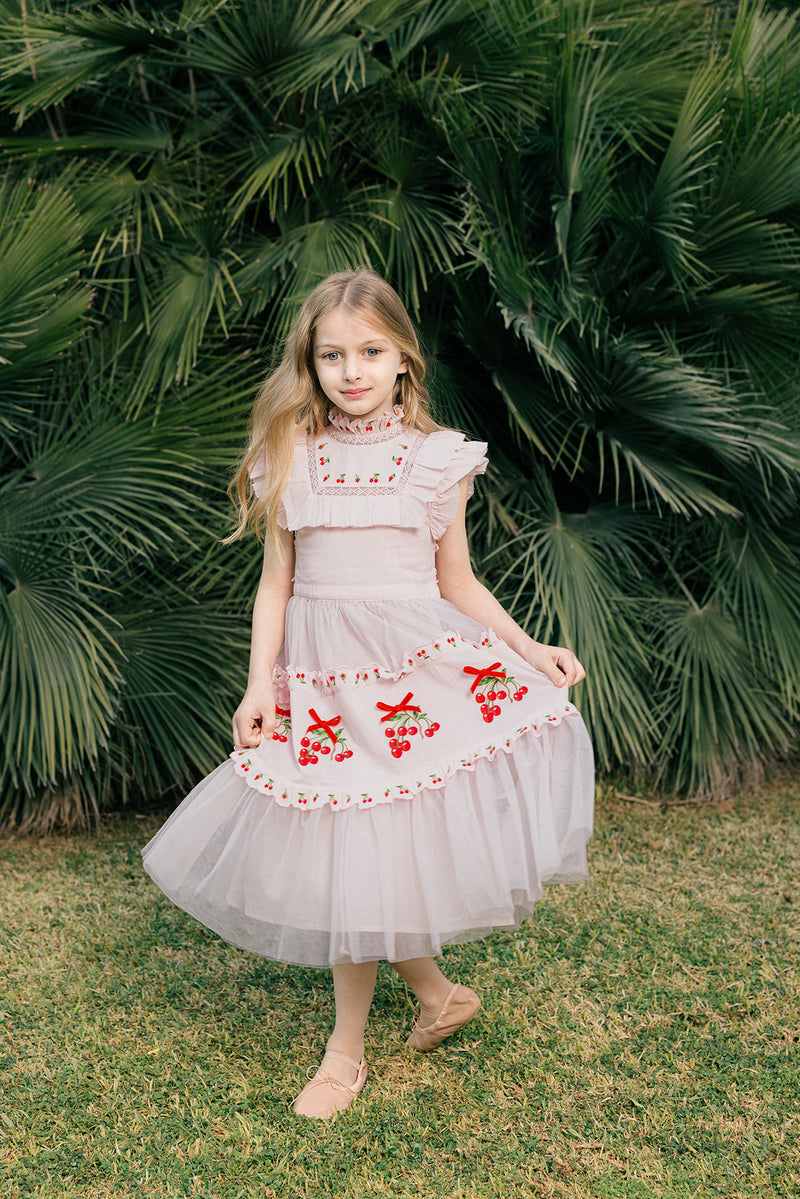 open lace back dress Blush Pink Sienna A-line Flower Dress – Nicolette's Couture