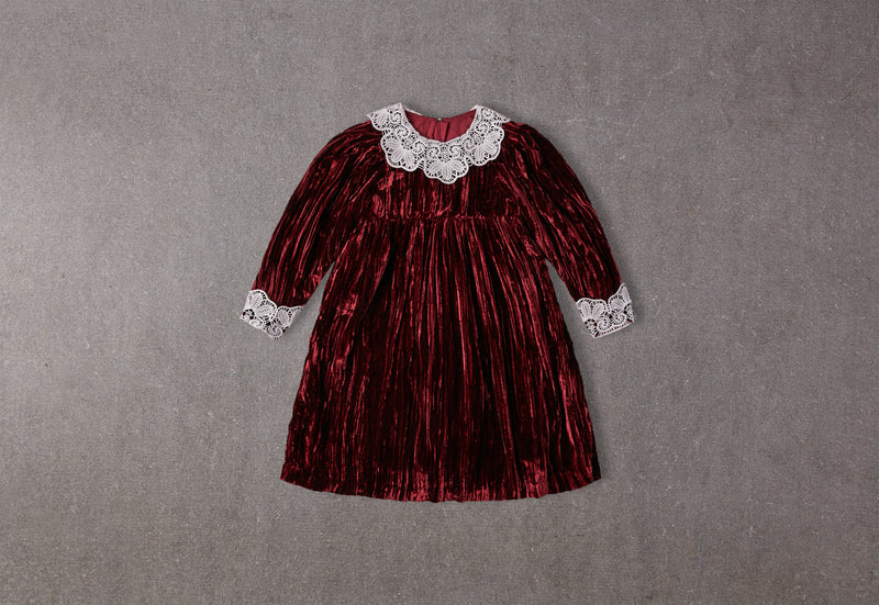 Kylie Dress | Red Velvet Christmas Baby Doll Dress with Lace 6 Kylie Dress | Red Velvet Christmas Baby Doll Dress with Lace 6