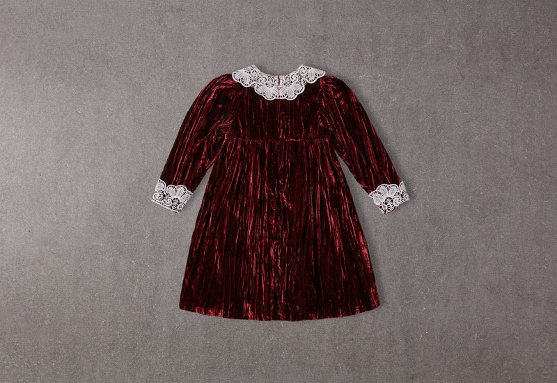 Kylie Dress | Red velvet Christmas baby doll Dress with lace 6 Kylie Dress | Red velvet Christmas baby doll Dress with lace 6