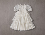 Layla Dress | Bright White Polka Dot