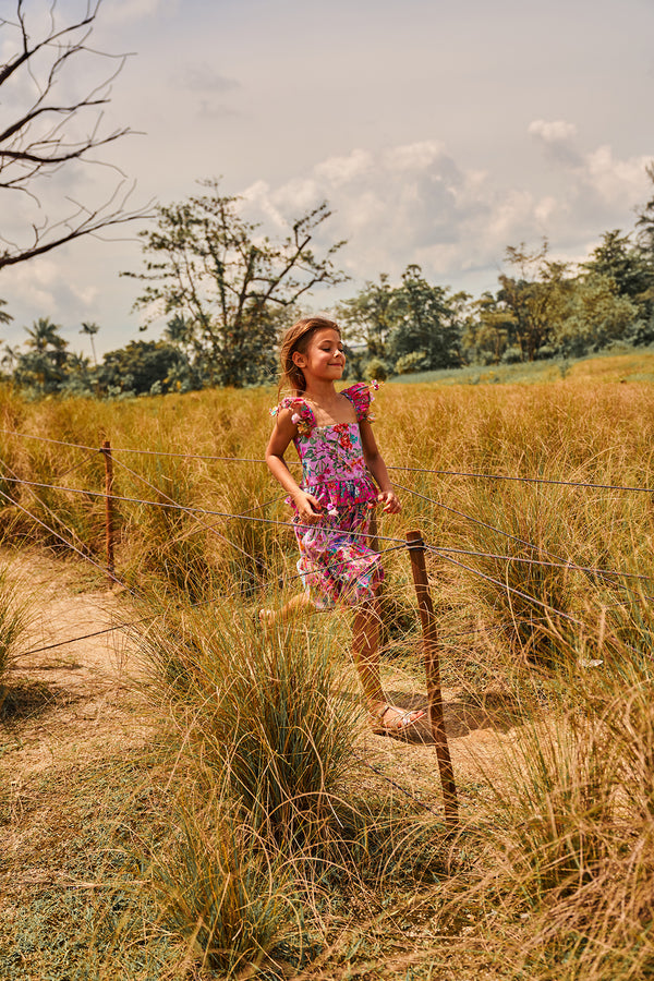 Leighton Dress | Hyacinth Magenta Combo