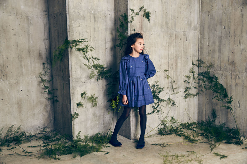 Liesl Dress | Voluminous purple cotton dress with ruffles NELLYSTELLA Liesl Dress | Voluminous purple cotton dress with ruffles NELLYSTELLA