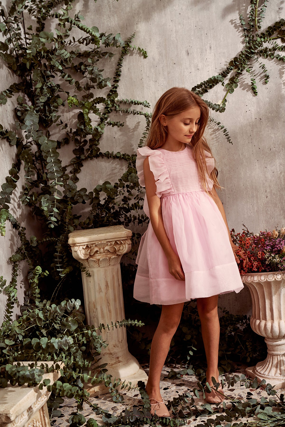 white christmas dresses Jovani Kids K23956 Fit And Flare Sequin Tulle Floral Girls Short Dress –  Glass Slipper Formals main image 1