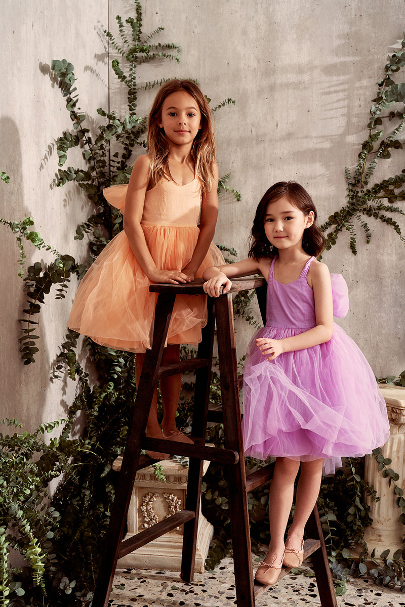 Peach Dress | Peach tulle birthday tutu dress with bow NELLYSTELLA Peach Dress | Peach tulle birthday tutu dress with bow NELLYSTELLA