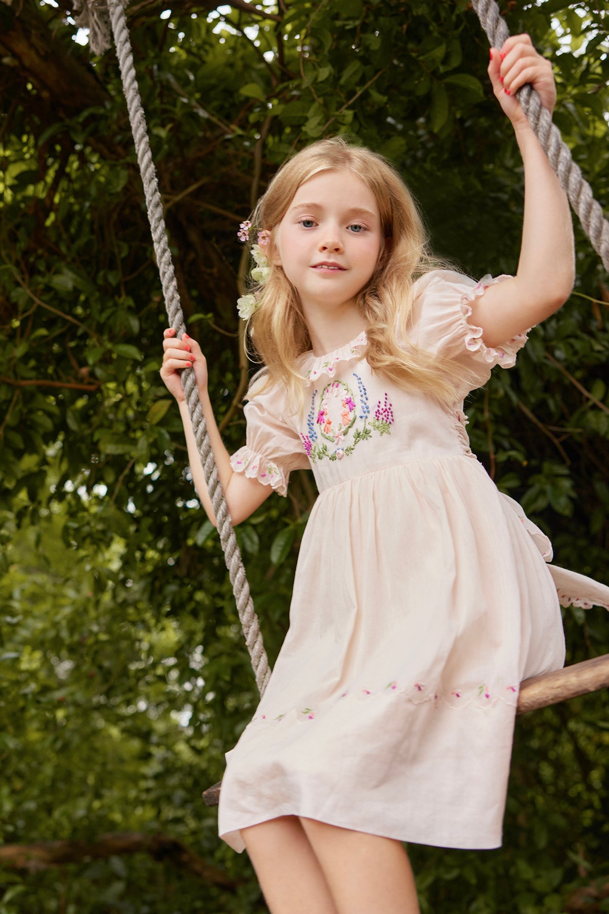 Violet Flowery Girl Dress main image 0
