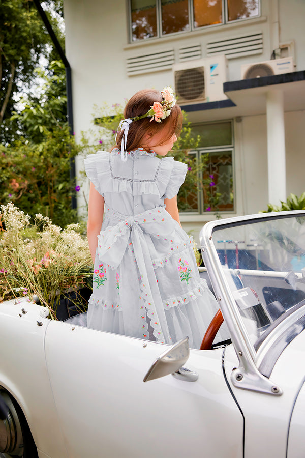 Julianna Dress | Blue Victorian Tulle Flower Girl Dress with Embroidery 16 Julianna Dress | Blue Victorian Tulle Flower Girl Dress with Embroidery 16