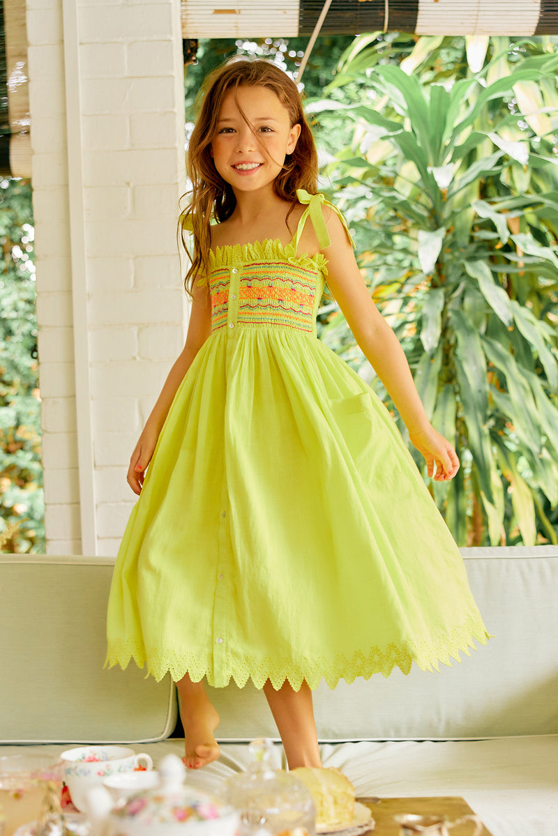 Sunny Dress | Yellow embroidered birthday Dress with straps 12 Sunny Dress | Yellow embroidered birthday Dress with straps 12