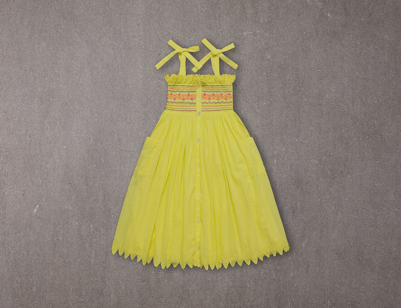 Sunny Dress | Yellow Embroidered Birthday Dress with Straps 12 Sunny Dress | Yellow Embroidered Birthday Dress with Straps 12