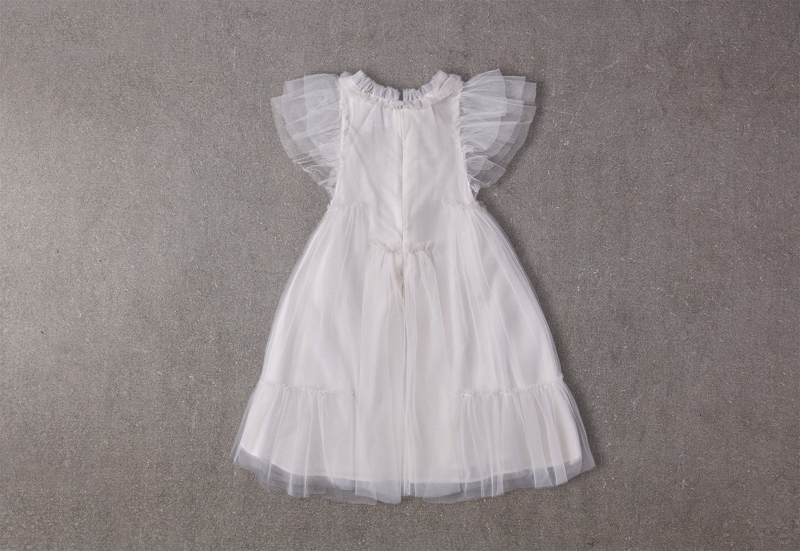 【non】Treat Girl's tulle frill jersey OPHELIA Embroidered Tulle Romper Dress - Hazel & Bo