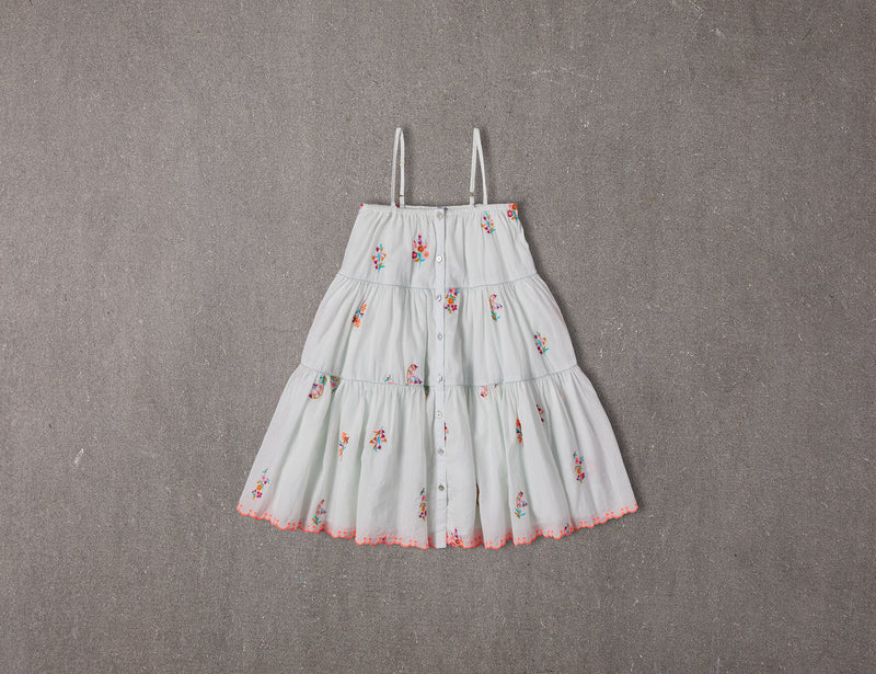 Adeline Dress | Tiered mint birthday dress with floral embroidery NELLYSTELLA Adeline Dress | Tiered mint birthday dress with floral embroidery NELLYSTELLA
