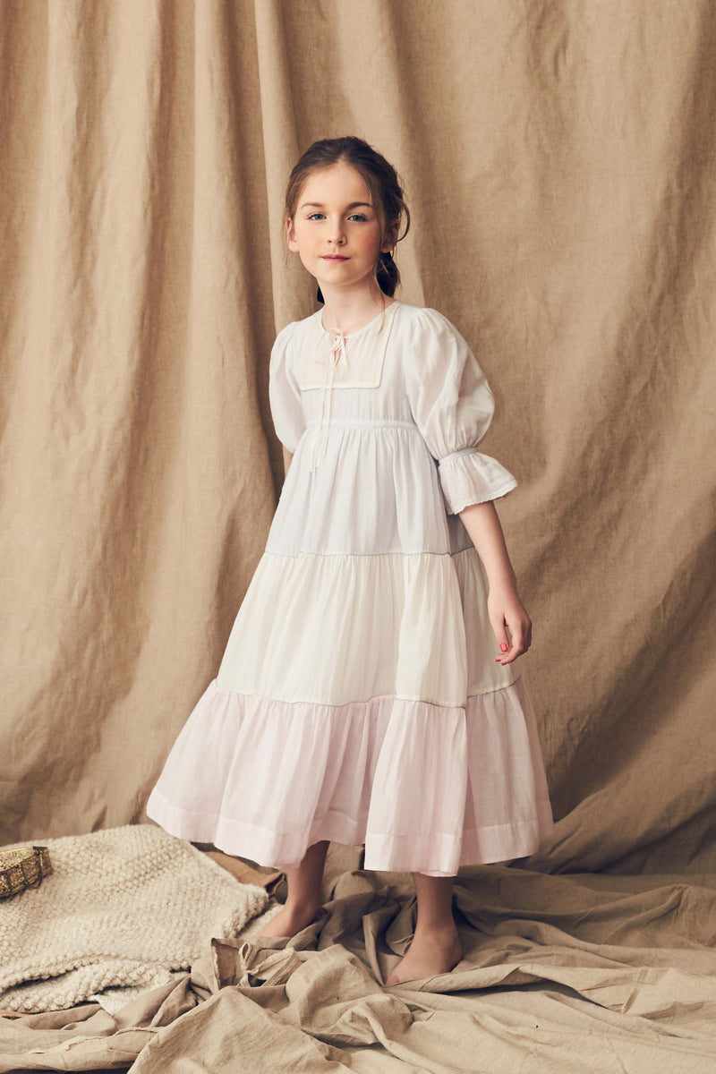 Adina Dress | Tiered maxi cotton silk birthday Dress in pastel 3 Adina Dress | Tiered maxi cotton silk birthday Dress in pastel 3