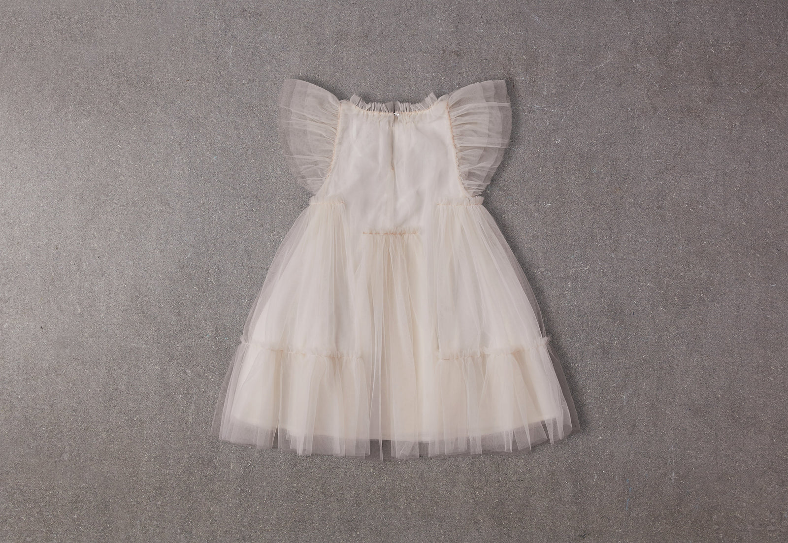 Antoinette Dress | Pink tulle flower girl dress with a ruffle
