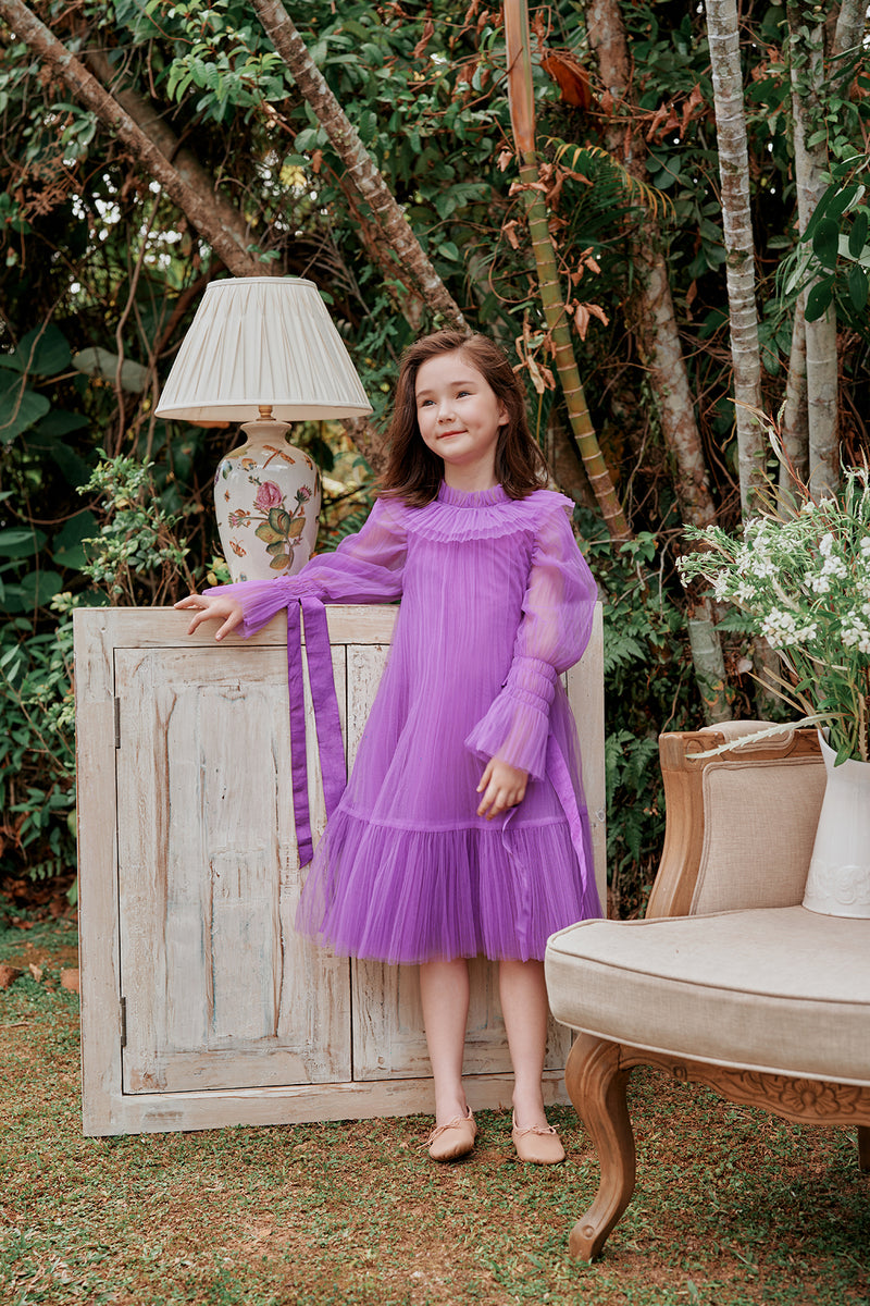 Aria Dress | Purple tulle Christmas dress with ribbons NELLYSTELLA Aria Dress | Purple tulle Christmas dress with ribbons NELLYSTELLA