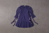 Purple tulle birthday dress with ribbons