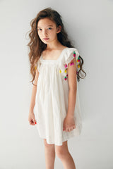 ALMOST PERFECT Chloe Dress | Rainbow Textured Stripes