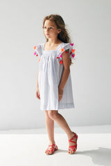 ALMOST PERFECT Chloe Dress | Small Blue Checks