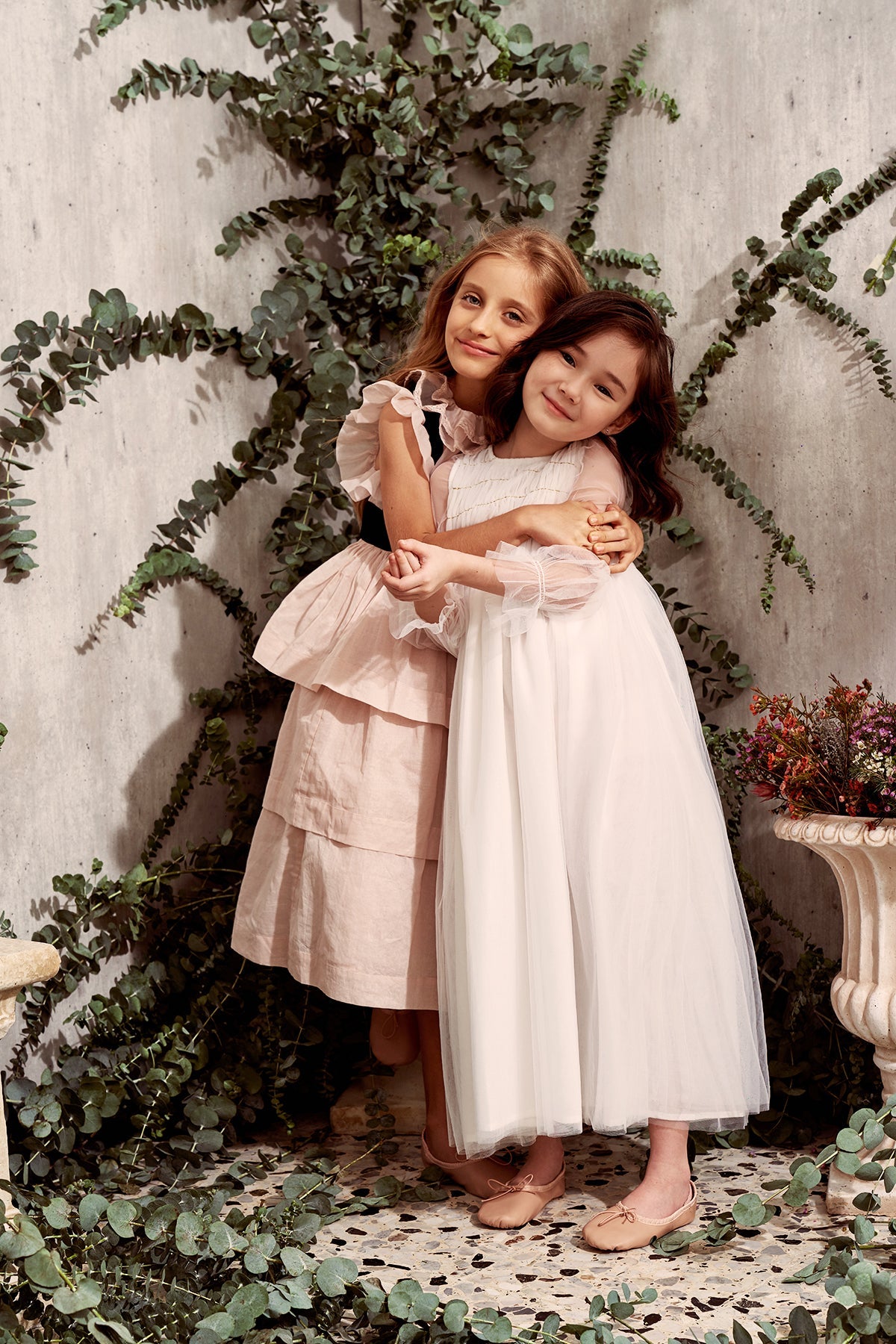 Isabella Dress | Maxi White tulle flower girl Dress with smocking 2