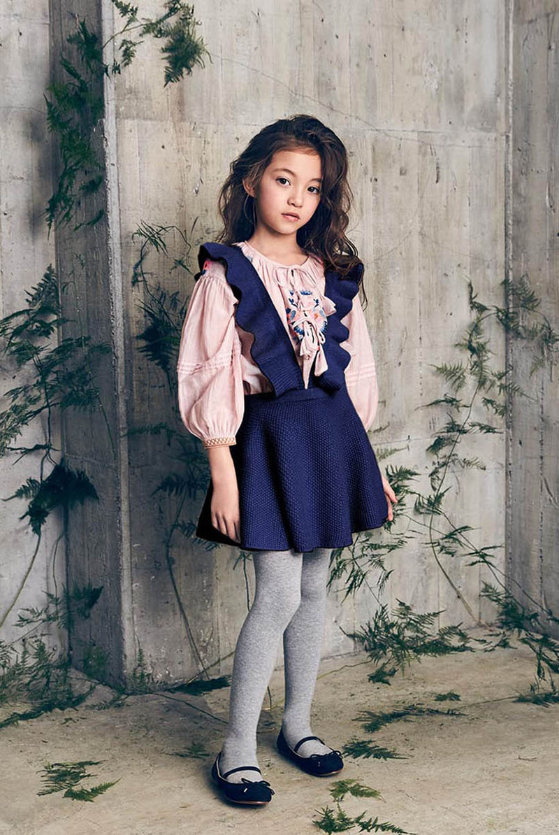 Ivy Dress | Blue cotton jumper with ruffles 8 Ivy Dress | Blue cotton jumper with ruffles 8
