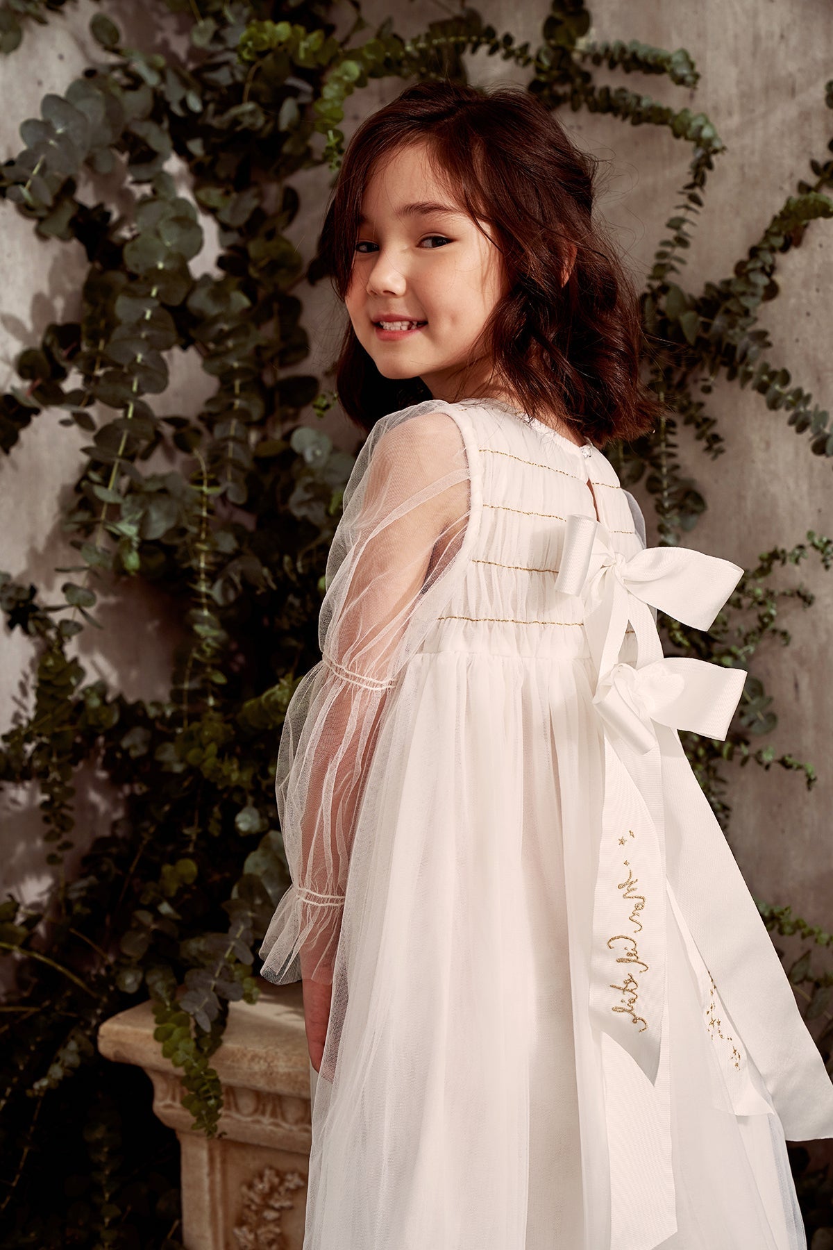 Isabella Dress | Maxi White tulle flower girl Dress with smocking 2 Isabella Dress | Maxi White tulle flower girl Dress with smocking 2